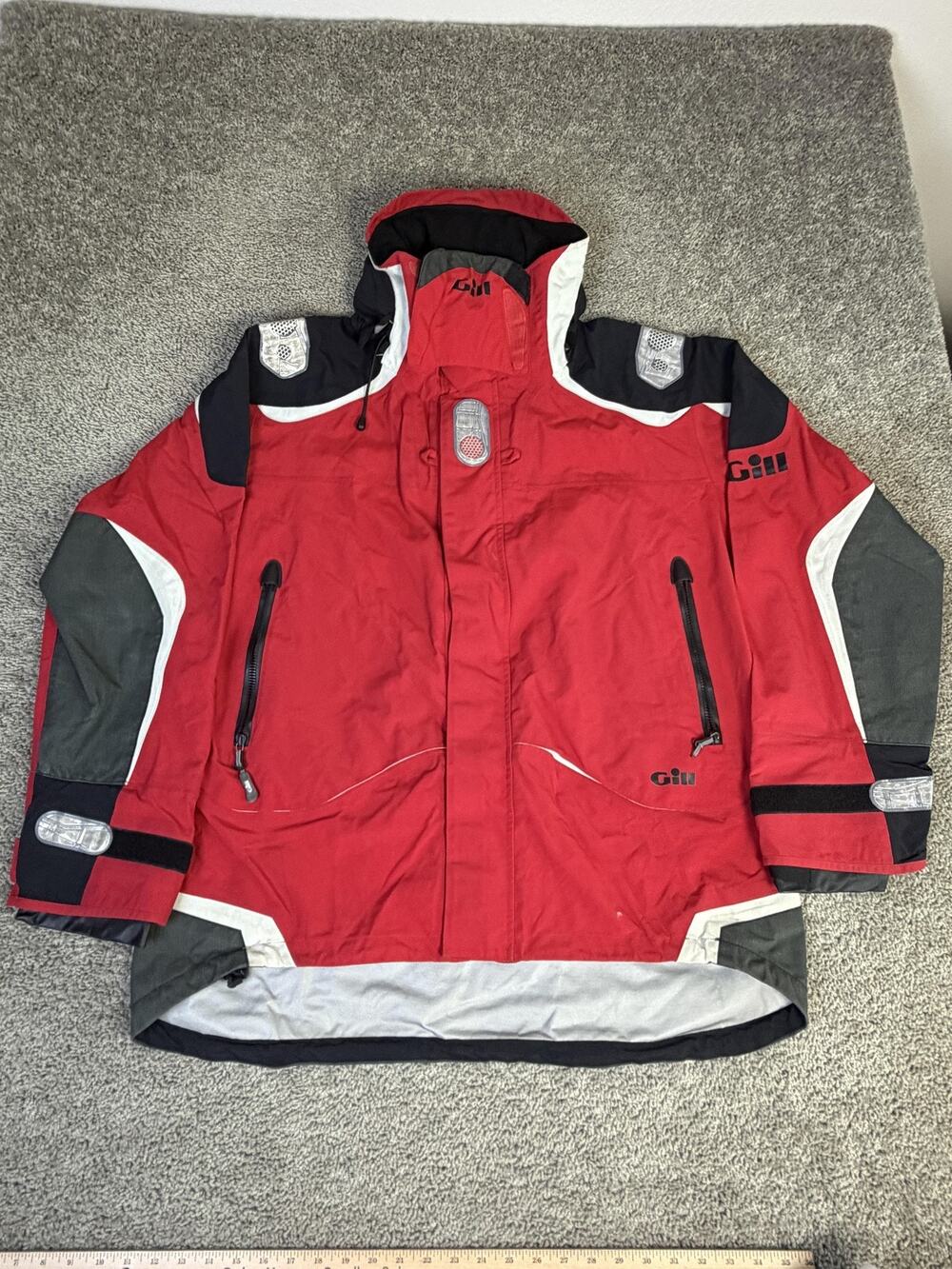 Gill Jacket Mens XL Ocean Racer Hooded Foul Weather Waterproof Reflective OC2J